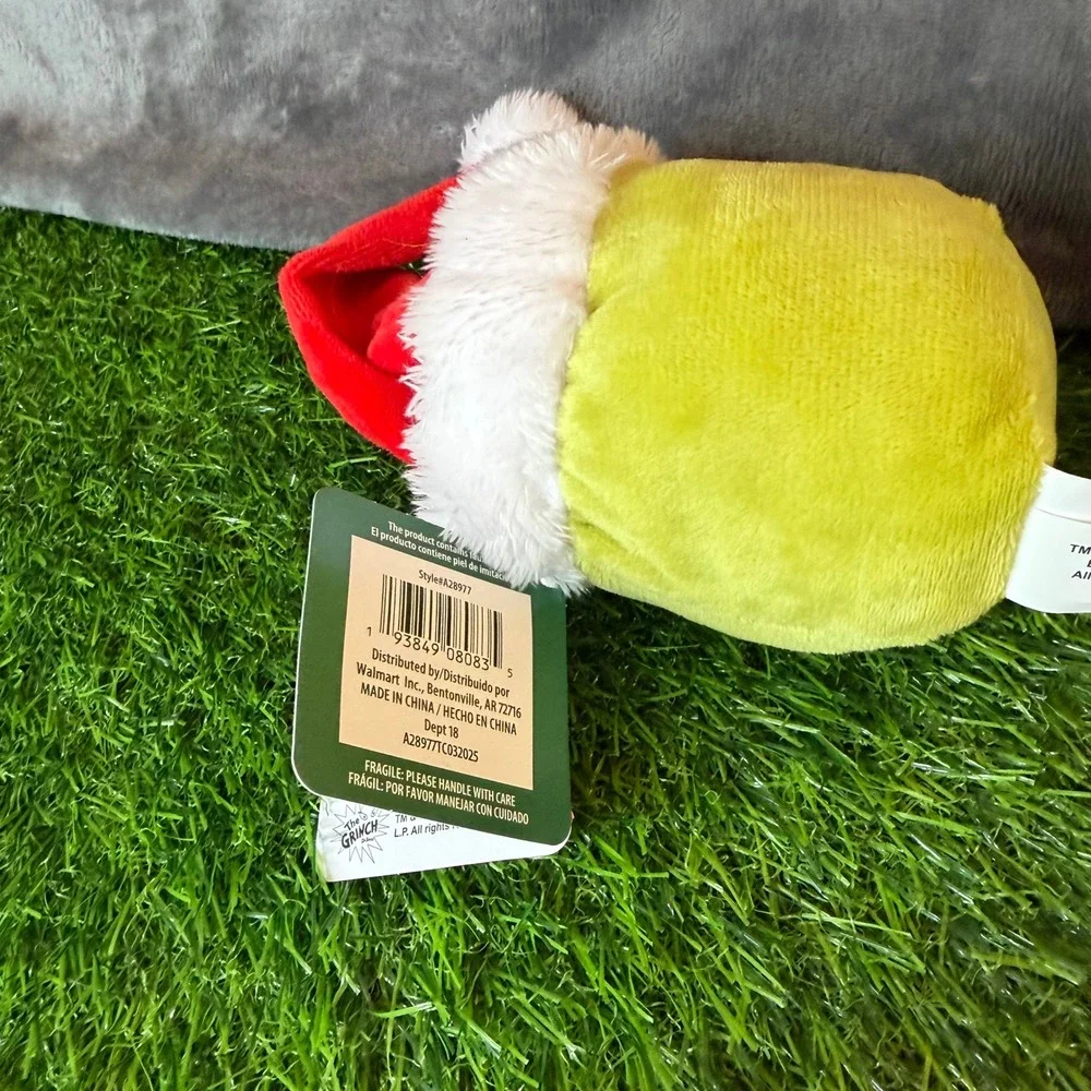 Dr‎ Seuss Grinch Plush in Mug Christmas Santa Hat Collectible Toy